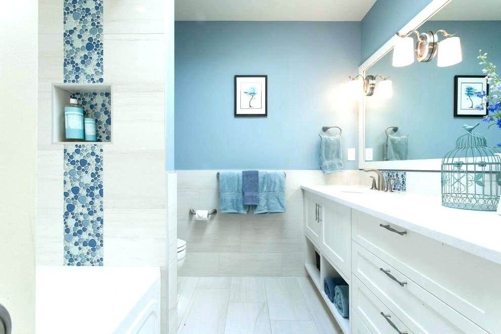 Homemade Wall Art Ideas for a Powder Blue Bathroom