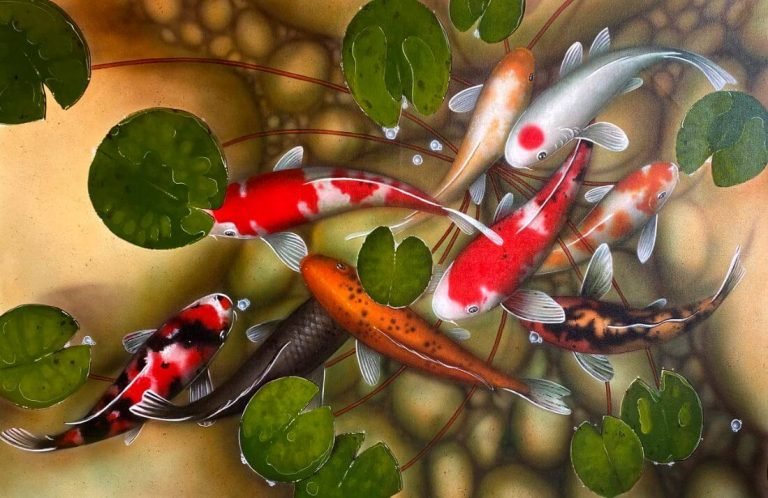 Image showcasing Feng Shui Fish Paintings to Attract Wealth