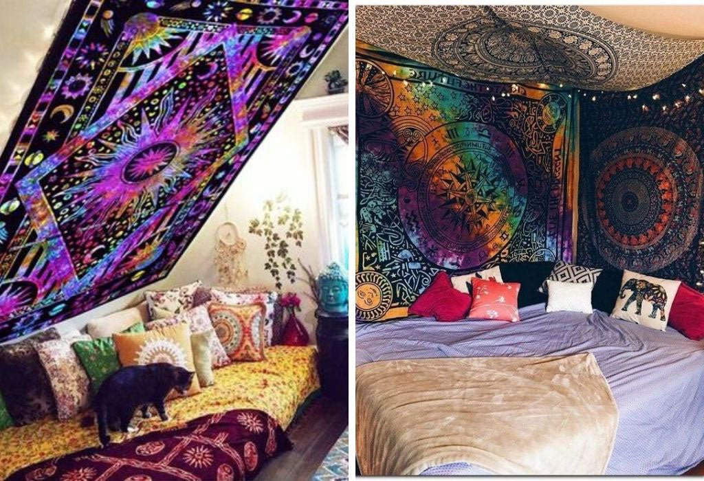 How To Hang Tapestry On Ceiling 